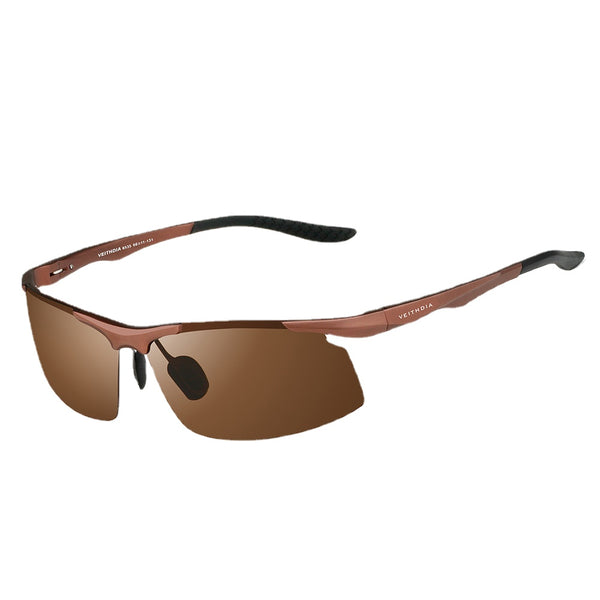 Men's Sports Half Frame Spring Leg Sunglasses Polariz ed Fishing Driving Glasses
