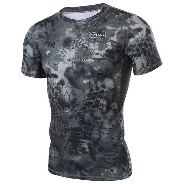Outdoor Sports Slim Casual Round Neck Python T-Shirt