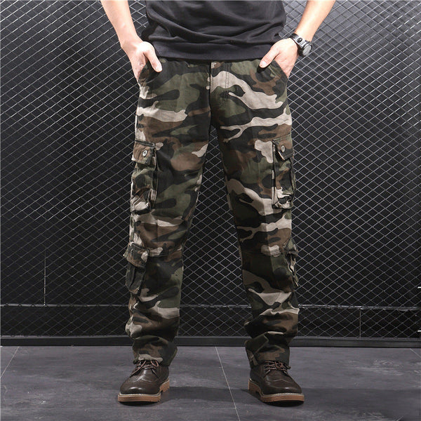Multi-functional Outdoor Pants Men's Multi-pocket Plus Size Men's  Tactical Pants Army Green Camouflage