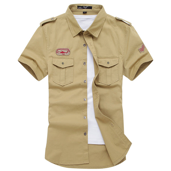 Men's Summer Shirt Short Sleeve Worker Shirt