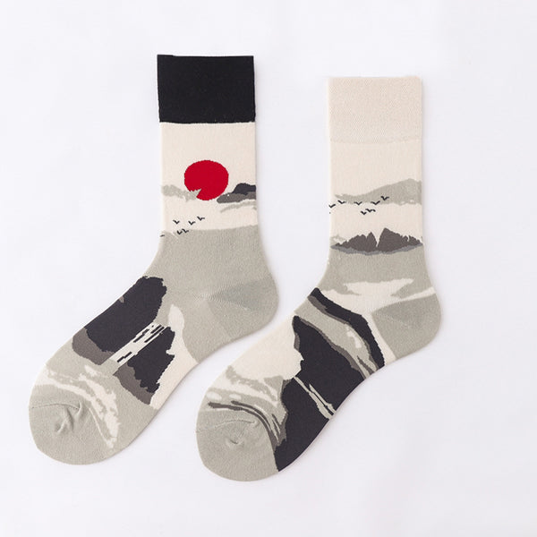 Ins Trendy Mid-tube Ab Socks Men's and Women's Stockings
