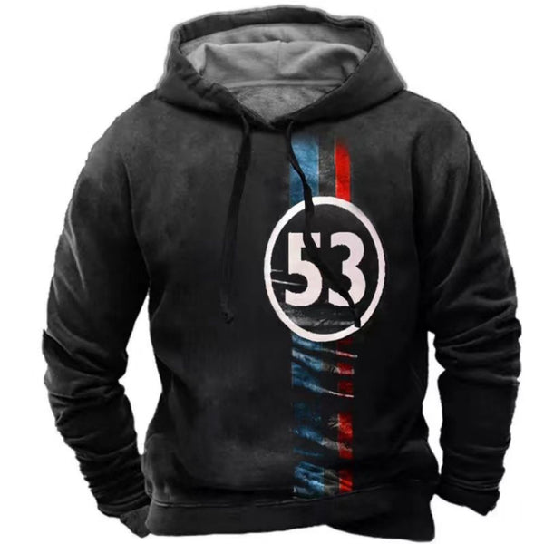 Men's Hoodie Large Outline T-Shirt Plus Size Hoodie