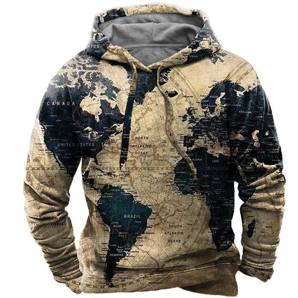Men's Sweatshirt Retro Hoodies Nautical Graphics Street Oversized Top