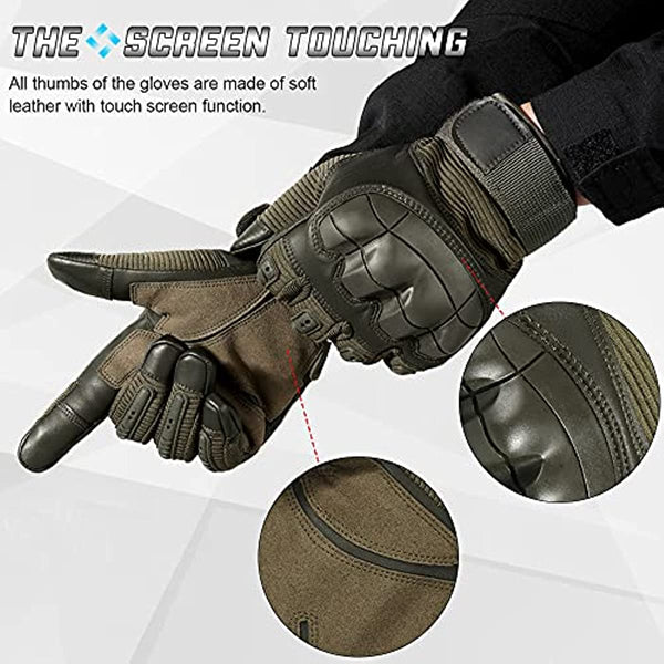 Tactical Gloves for Men Touchscreen Work Gloves for Airsoft Paintball Motorcycle