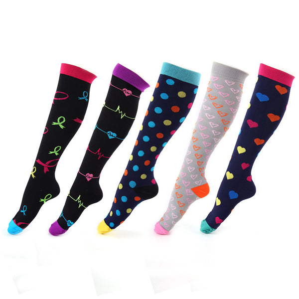 Sports Elastic High Long Tube Running Compression Socks