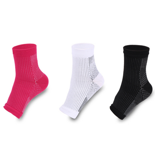 New Ankle Pressure Sheath Solid Color Sports Plastic Tube Socks
