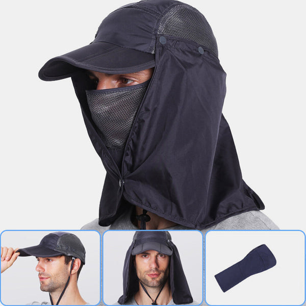 Men Breathable Removable Outdoor Quick-drying Sunscreen Waterproof Fisherman Hat