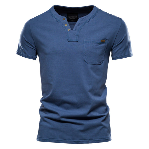 Men's Fashion Trend Sports T-Shirt Slim Fit Cotton Short Sleeves
