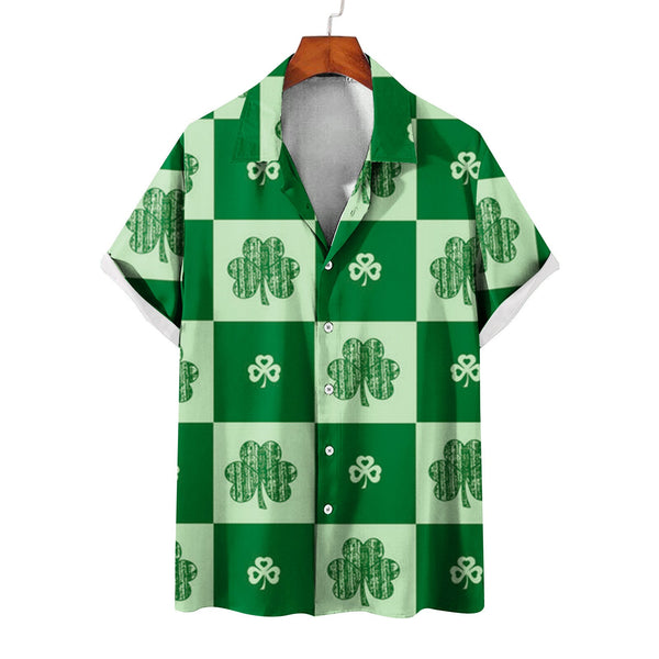 Men's Summer Casual St. Patrick's Day green Shirt