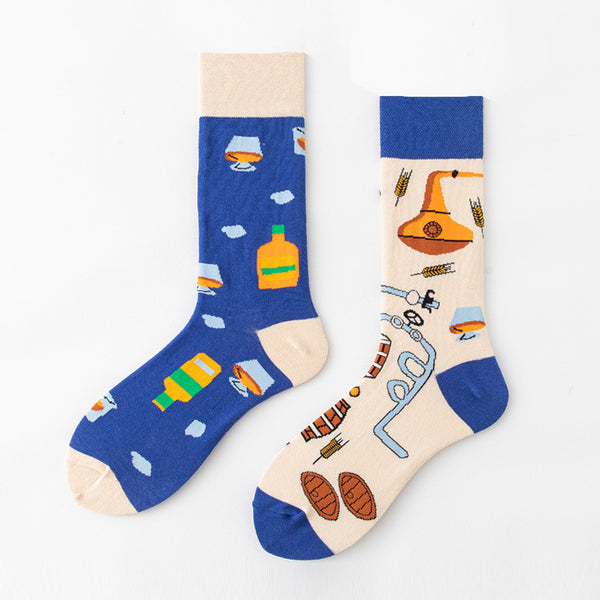 Personalized Street Cotton Lovers Socks Couple Printed Socks