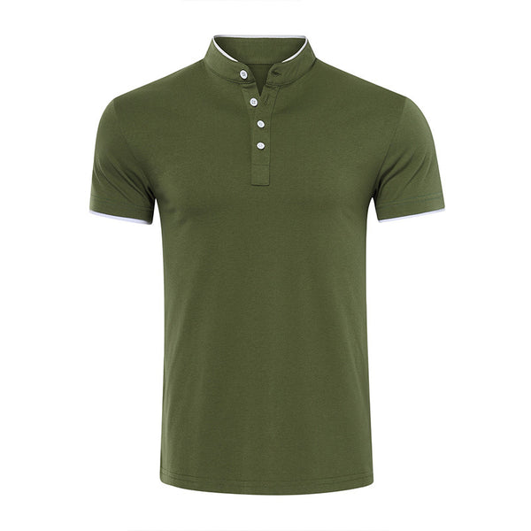 Solid Color Short Sleeve Plus Size Men's T-shirt