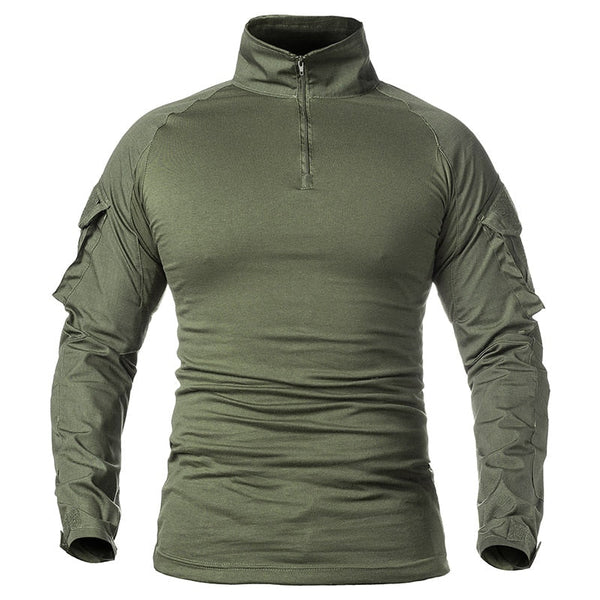 Men Tactical T shirt Military Combat T-Shirt Long Sleeve Camouflage Shirts