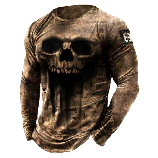 Men's Retro 3D Print T-shirts Hip Hop Loose Casual Tops